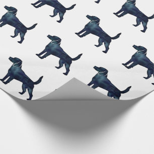 Beagle Dog Breed Silhouette Watercolor Wrapping Paper