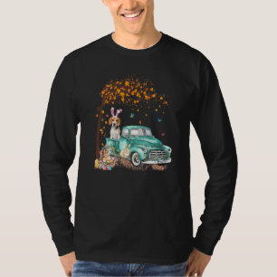Beagle  Dog Bunny Truck Hippie Hunt Egg Tree Easte T-Shirt