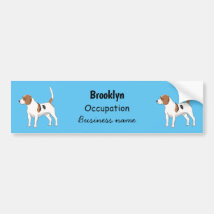 Beagle dog cartoon illustration  bumper sticker
