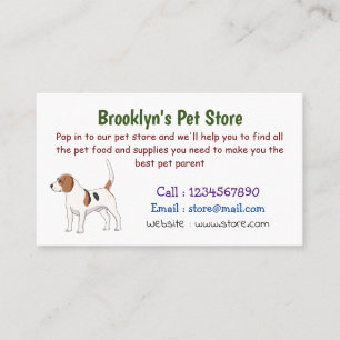 Beagle dog cartoon illustration  business card