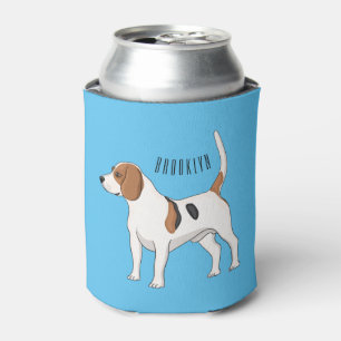 Beagle dog cartoon illustration can cooler