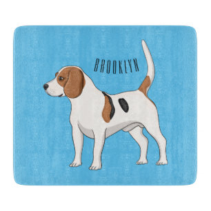 Beagle dog cartoon illustration  cutting board