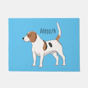 Beagle dog cartoon illustration doormat