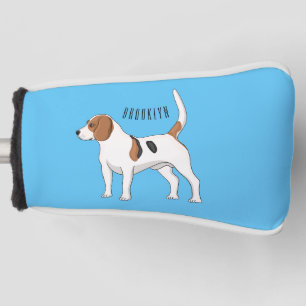 Beagle dog cartoon illustration golf head cover