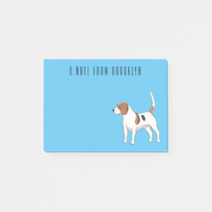 Beagle dog cartoon illustration post-it notes