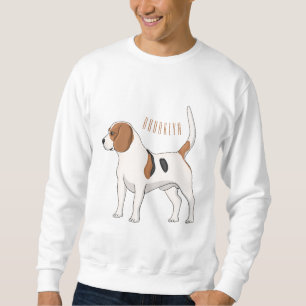 Beagle dog cartoon illustration sweatshirt