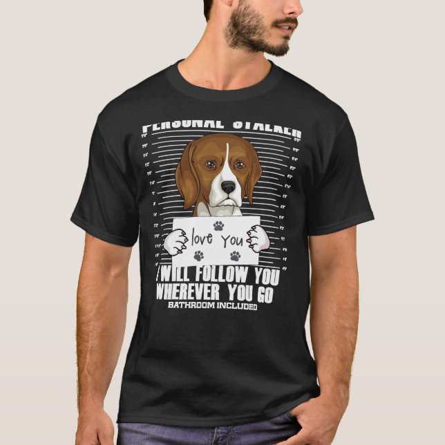Beagle Dog Cartoon T-Shirt (Front)
