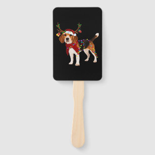 beagle dog christmas Classic T-Shirt Hand Fan