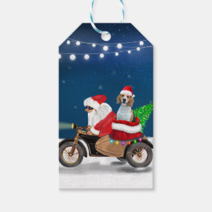 Beagle Dog Christmas Santa Claus  Gift Tags