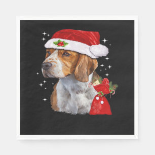Beagle Dog Christmas T Shirt Dog Family Christmas Napkin