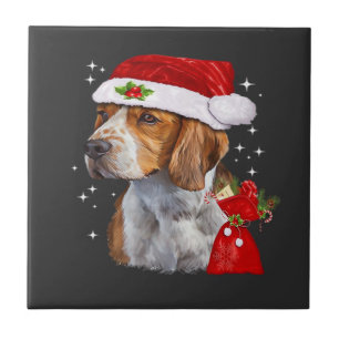 Beagle Dog Christmas T Shirt Dog Family Christmas Tile