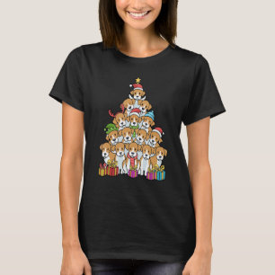 Beagle Dog Christmas Tree Dog Santa Xmas Dogmas Pa T-Shirt