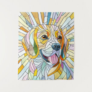 Beagle dog - Colourful Mosaic art Tapestry