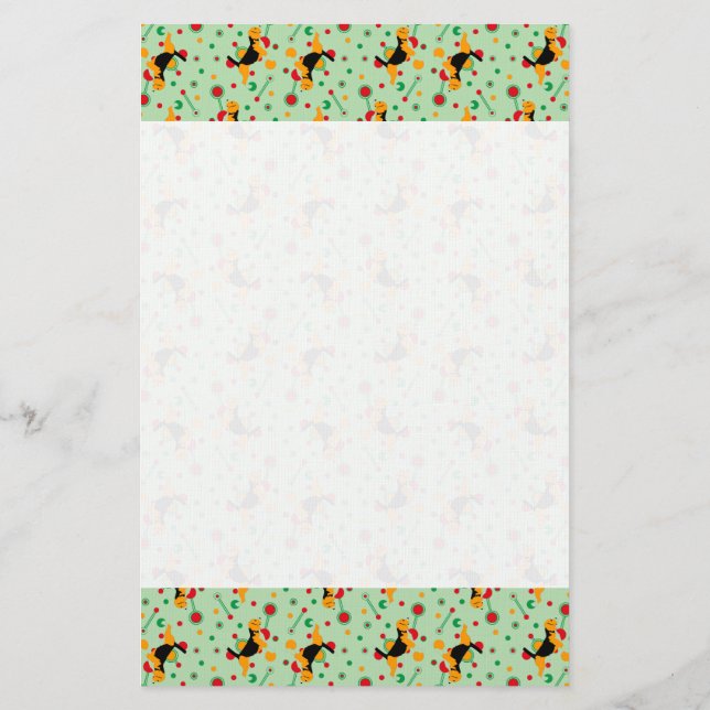 Beagle Dog Day Mailing  Stationery (Back)