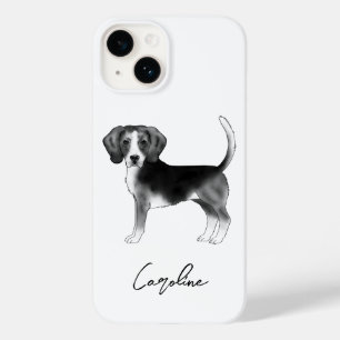 Beagle Dog Design In Black And White With Text Case-Mate iPhone 14 Case