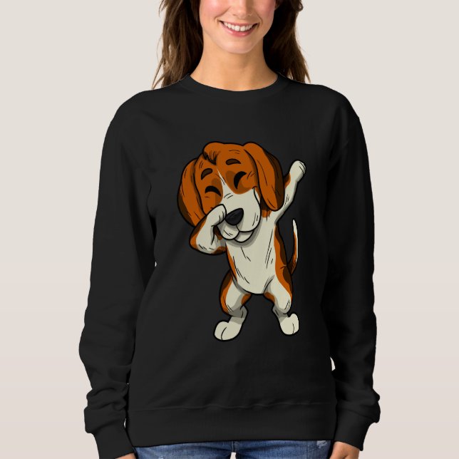 Beagle Dog Dogs Dabbing Beagle Sweatshirt (Front)