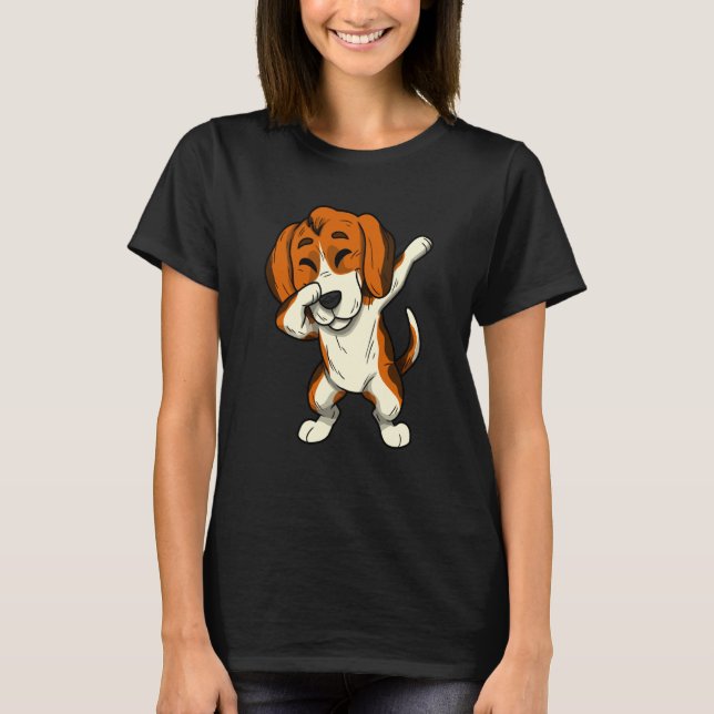 Beagle Dog Dogs Dabbing Beagle T-Shirt (Front)