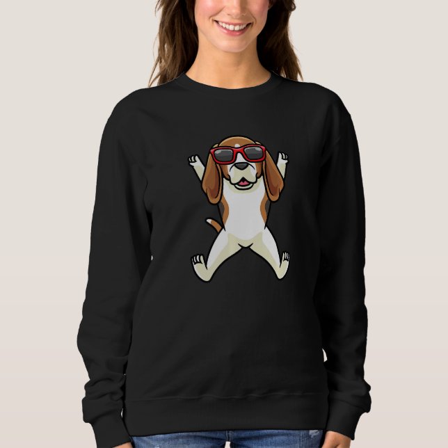 Beagle Dog English Beagle With Sunglasses Dancing  Sweatshirt (Front)