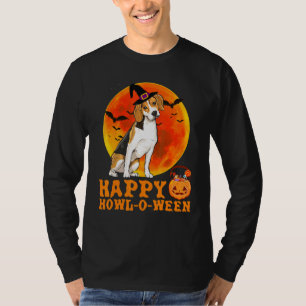 Beagle Dog Halloween Happy Howl O Ween T-Shirt