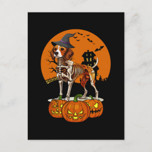 Beagle Dog Halloween Holiday Postcard