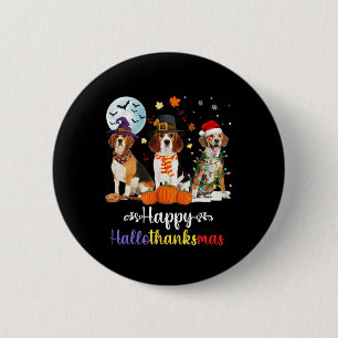 Beagle Dog Halloween Merry Christmas Happy Halloth 6 Cm Round Badge