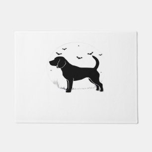 Beagle Dog – Halloween Moon Silhouette Oversized T Doormat