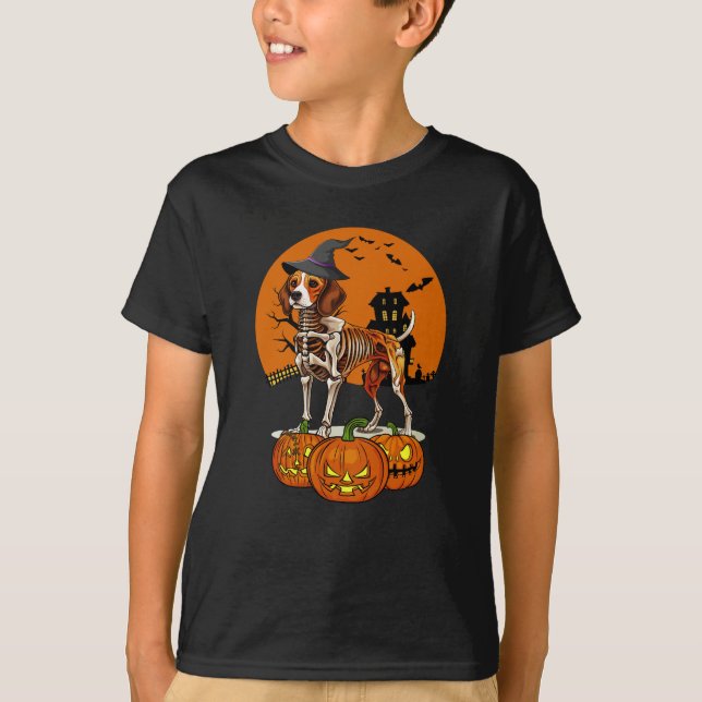 Beagle Dog Halloween T-Shirt (Front)