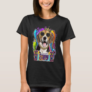 Beagle Dog Hip Hop 90s Rap Music T-Shirt