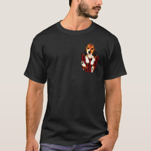 Beagle Dog In Chest Pocket Caro Mummy T-Shirt