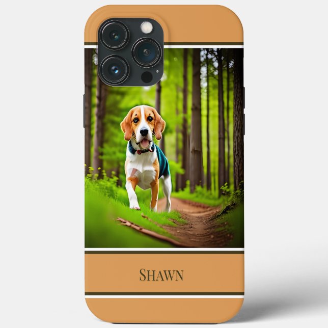 Beagle Dog in Woods Rustic Case-Mate iPhone Case (Back)