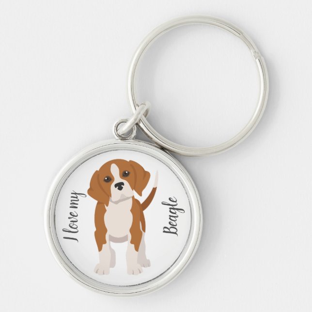 Beagle dog key ring (Front)