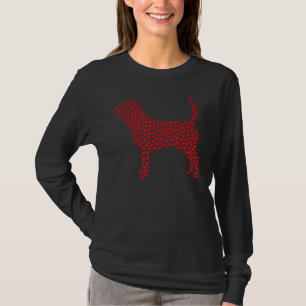 Beagle Dog Lover Funny Hearts Love Beagle Valentin T-Shirt