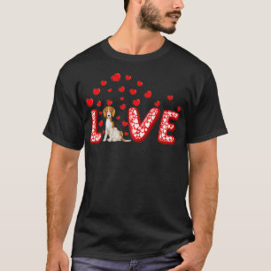 Beagle Dog Lover Funny Hearts Love Beagle Valentin T-Shirt