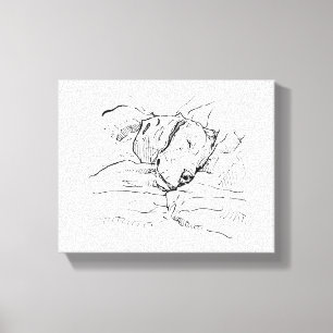 Beagle Dog Lover Illustration Canvas Print