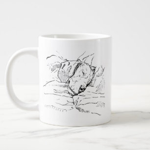 Beagle Dog Lover Illustration Large Coffee Mug
