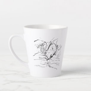 Beagle Dog Lover Illustration  Latte Mug