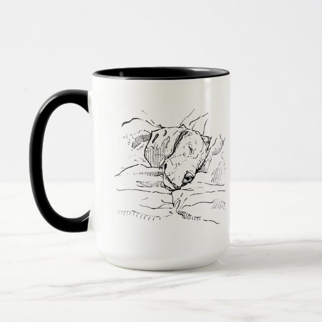 Beagle Dog Lover Illustration  Mug (Left)