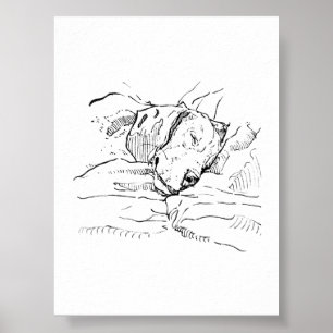 Beagle Dog Lover Illustration  Poster