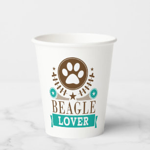 Beagle Dog Lover Paper Cups