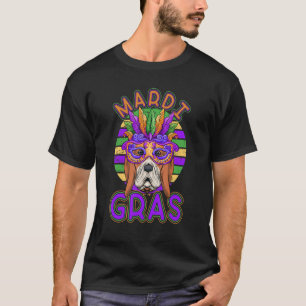 Beagle Dog Mardi Gras Mask Pet Mum Dad Puppy T-Shirt