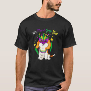 Beagle Dog Mask Mardi Gras Party T-Shirt
