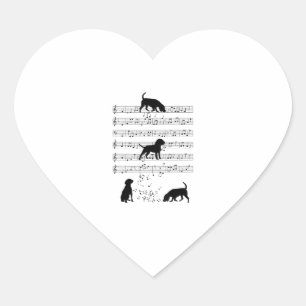 Beagle dog Music Note Clef Musician Cute Beagle do Heart Sticker