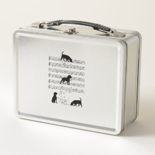 Beagle dog Music Note Clef Musician Cute Beagle do Metal Lunch Box