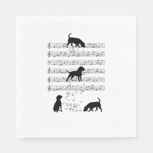 Beagle dog Music Note Clef Musician Cute Beagle do Napkin