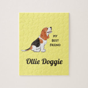 Beagle Dog My Best Friend Custom Name    Jigsaw Puzzle