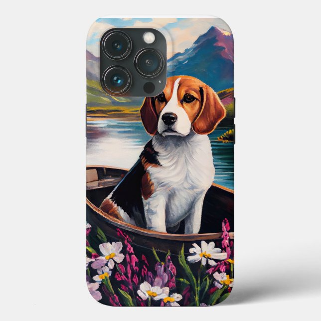 Beagle Dog on a Paddle: A Scenic Adventure Case-Mate iPhone Case (Back)