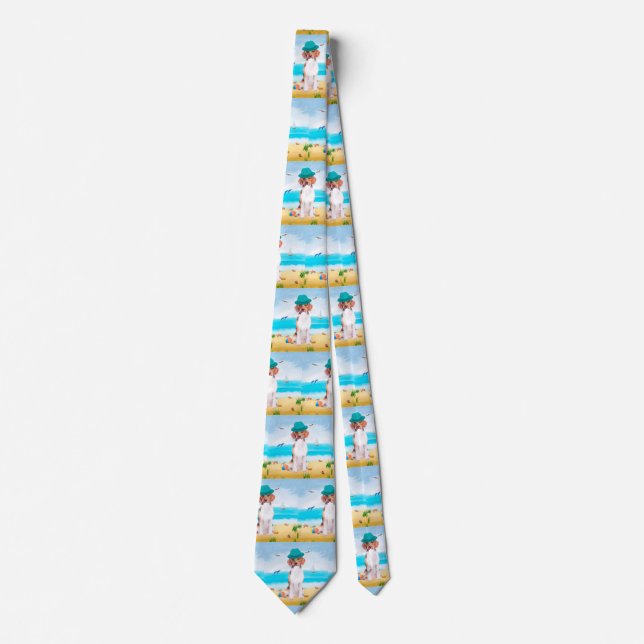 Beagle Dog On Beach Tie (Front)