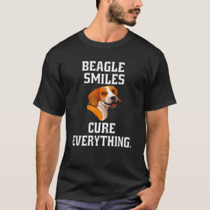 Beagle Dog Owner Cute Beagle Smiles Cure Everythin T-Shirt