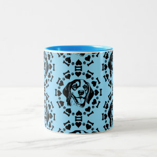 Beagle Dog Owner Two-Tone Coffee Mug