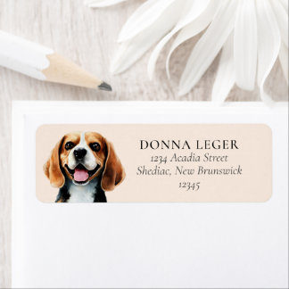 Beagle Dog Personalised Address